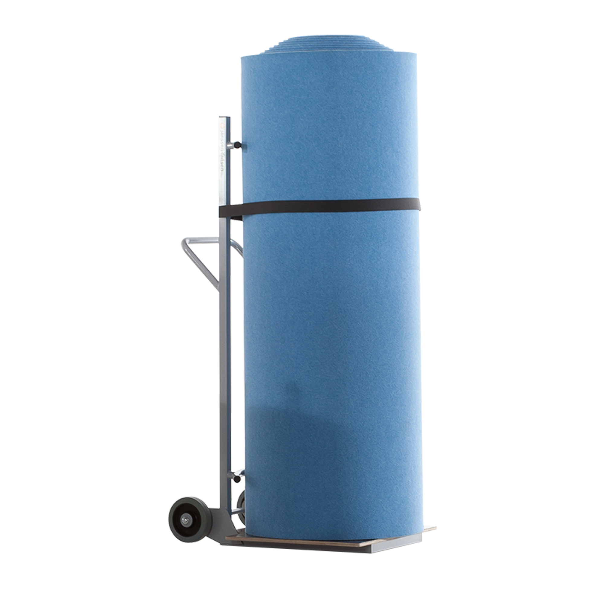 Transport trolley for rollable mat