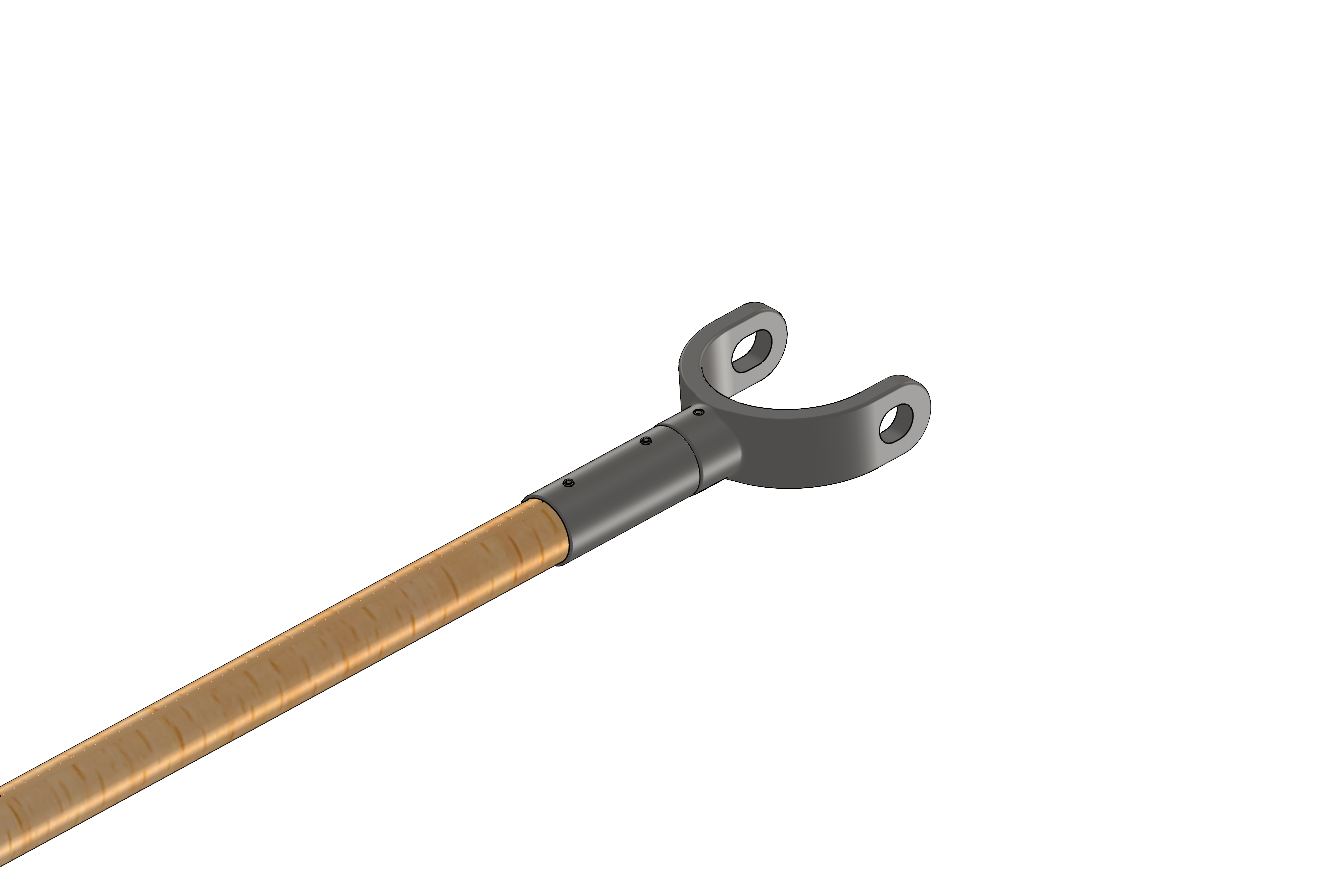 Stufenbarrenholm für Steckreck / Gabel rund (105mm/230cm)