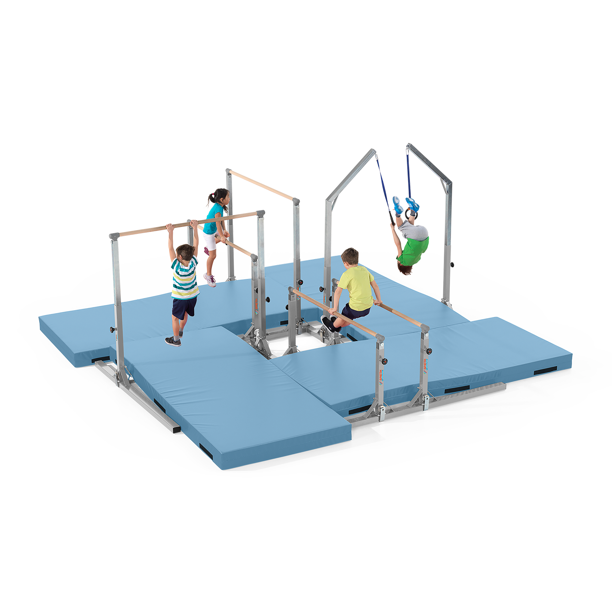 4-Station Frame incl. Mini-Apparatuses "Gym & Fun"