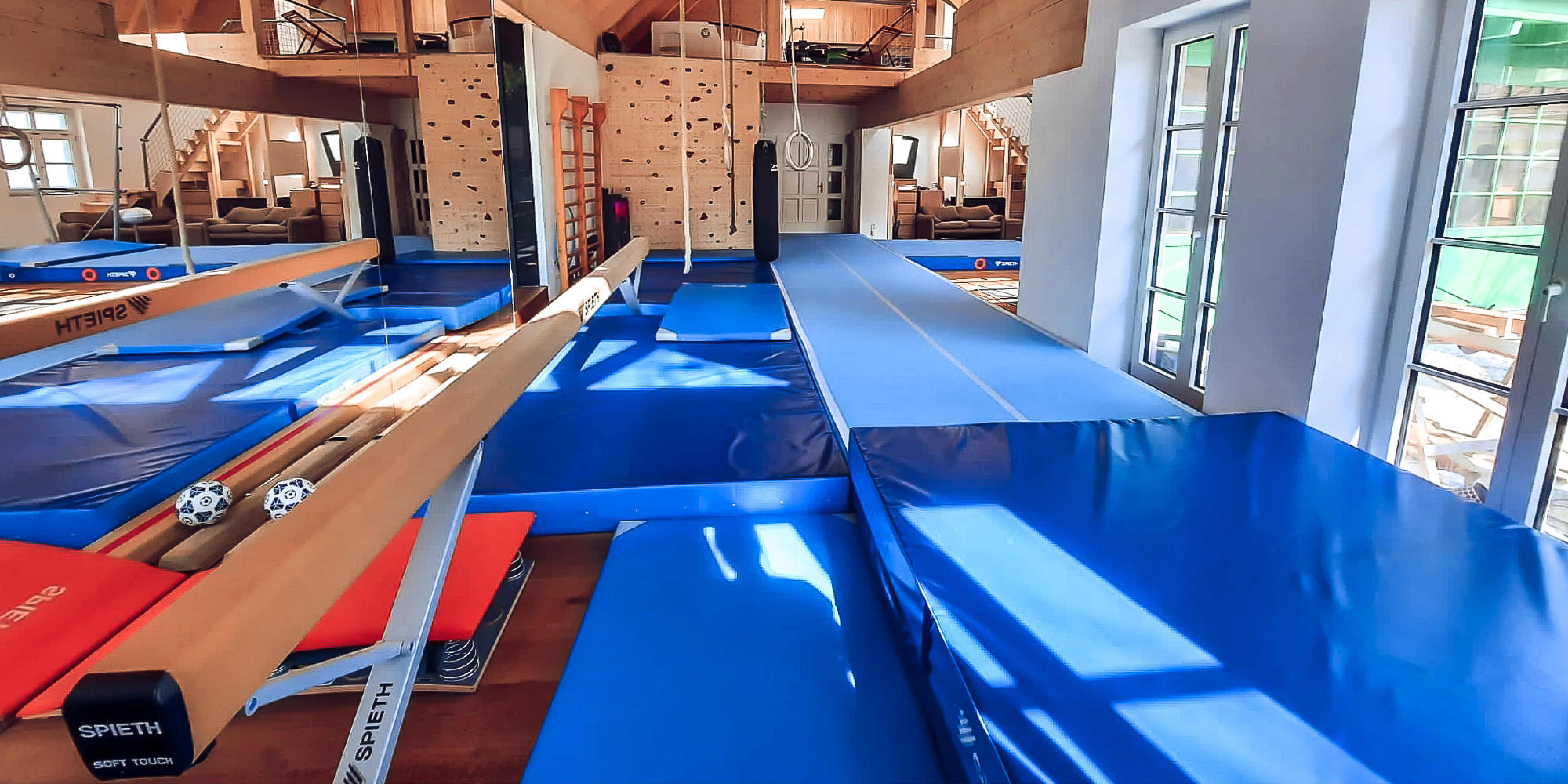 A gym in the living room